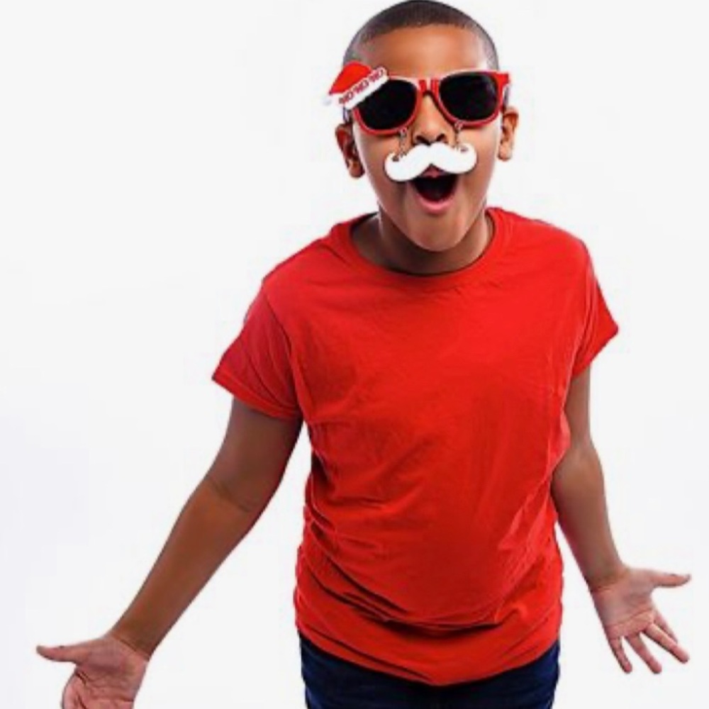 1 PC Holiday Christmas Party Fun Santa Ho Ho Ho Licensed Sunglass Sun-Stach